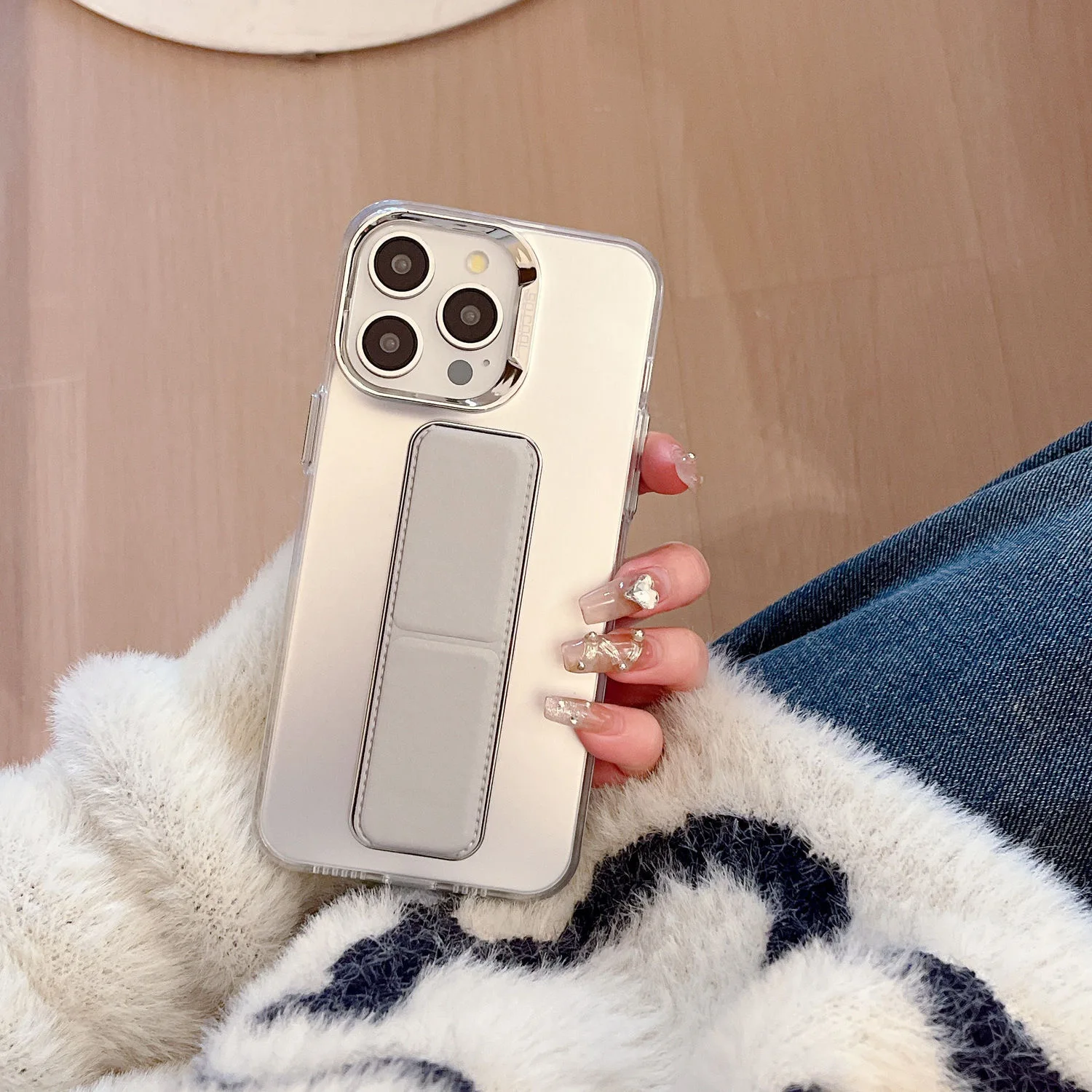 For iPhone 17 16 15 14 18 Pro Max Case Wrist Strap Magnetic Stand Kickstand PC Hard Protective Case for iPhone 18 Support Cover