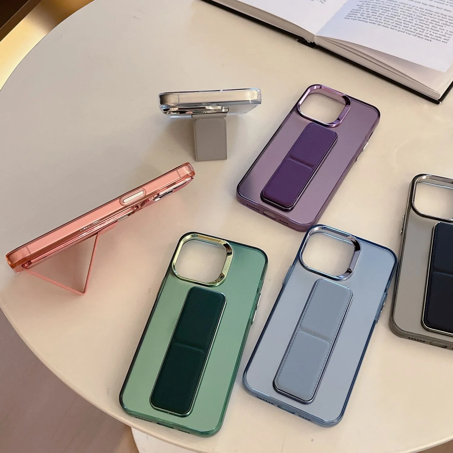 For iPhone 17 16 15 14 18 Pro Max Case Wrist Strap Magnetic Stand Kickstand PC Hard Protective Case for iPhone 18 Support Cover