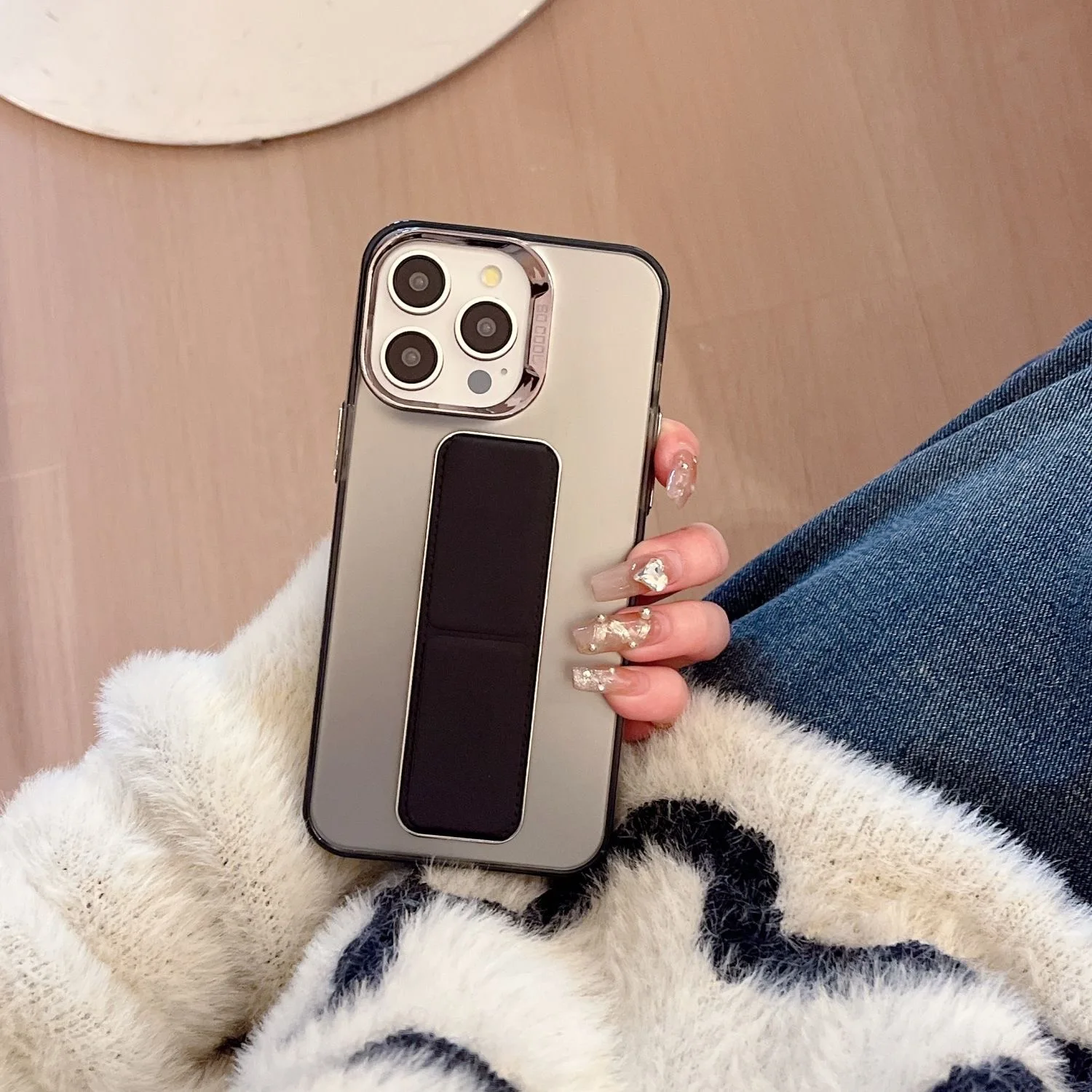 For iPhone 17 16 15 14 18 Pro Max Case Wrist Strap Magnetic Stand Kickstand PC Hard Protective Case for iPhone 18 Support Cover