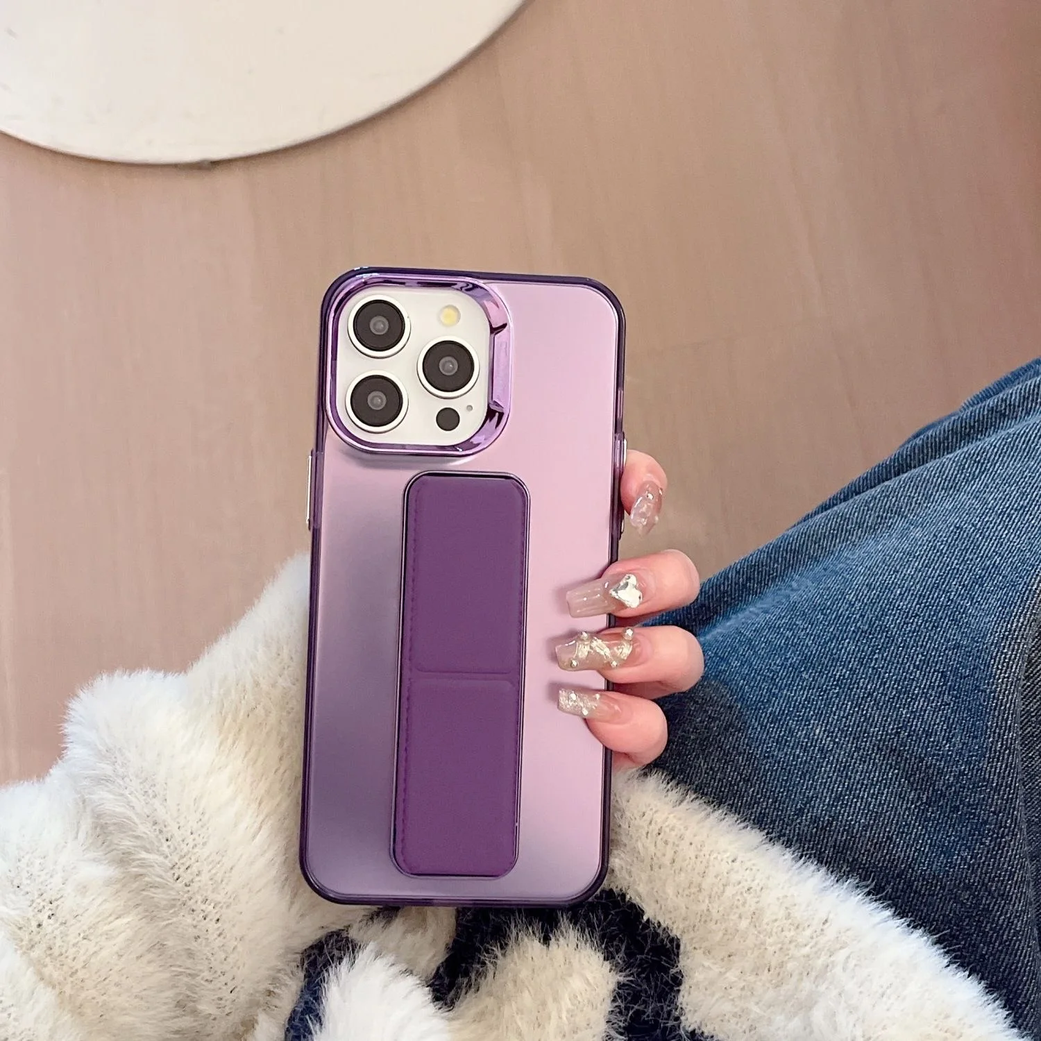 For iPhone 17 16 15 14 18 Pro Max Case Wrist Strap Magnetic Stand Kickstand PC Hard Protective Case for iPhone 18 Support Cover