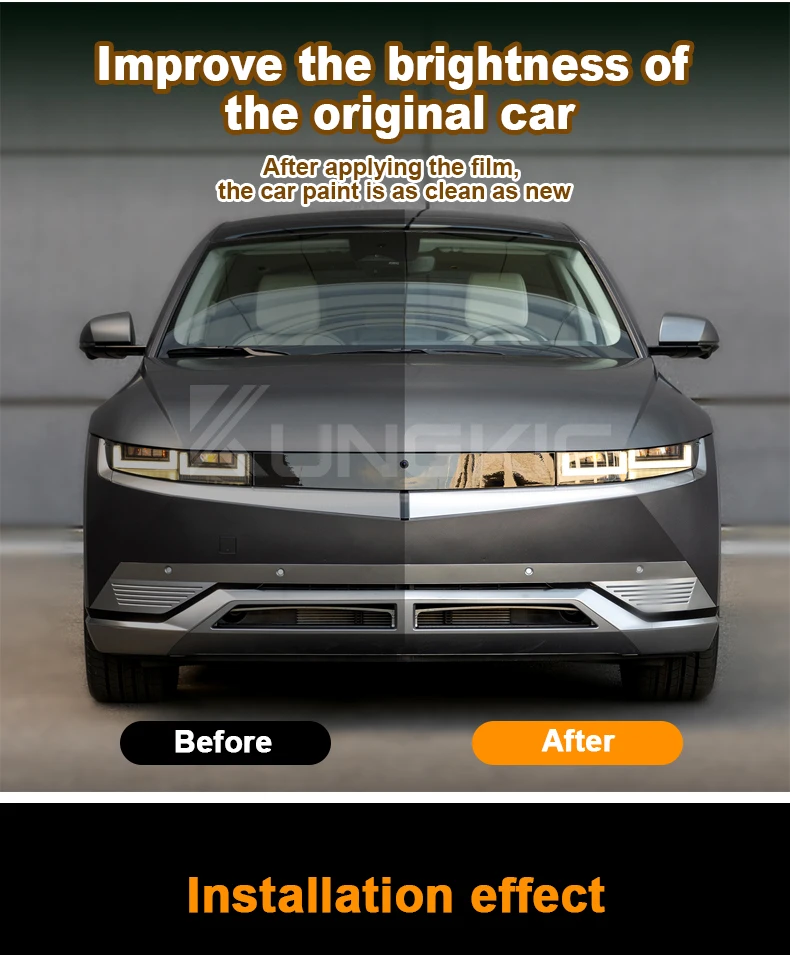 TPU Original Car body Stickers Anti-collision Transparent Protective Film For Hyundai IONIQ 5 2022-23 Headlight Rearview Mirror