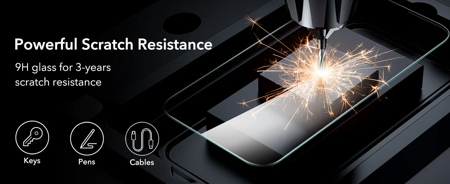 ESR 3 Pack for iPhone 14/13/13 Pro Screen Protector Anti-Peek HD Tempered Glass Screen Film For iphone 16e(SE4)