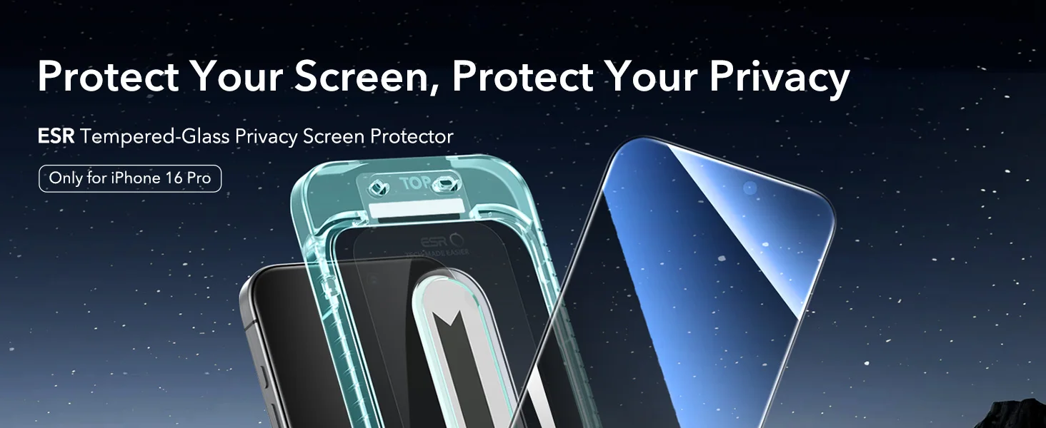 ESR 3 Pack for iPhone 14/13/13 Pro Screen Protector Anti-Peek HD Tempered Glass Screen Film For iphone 16e(SE4)