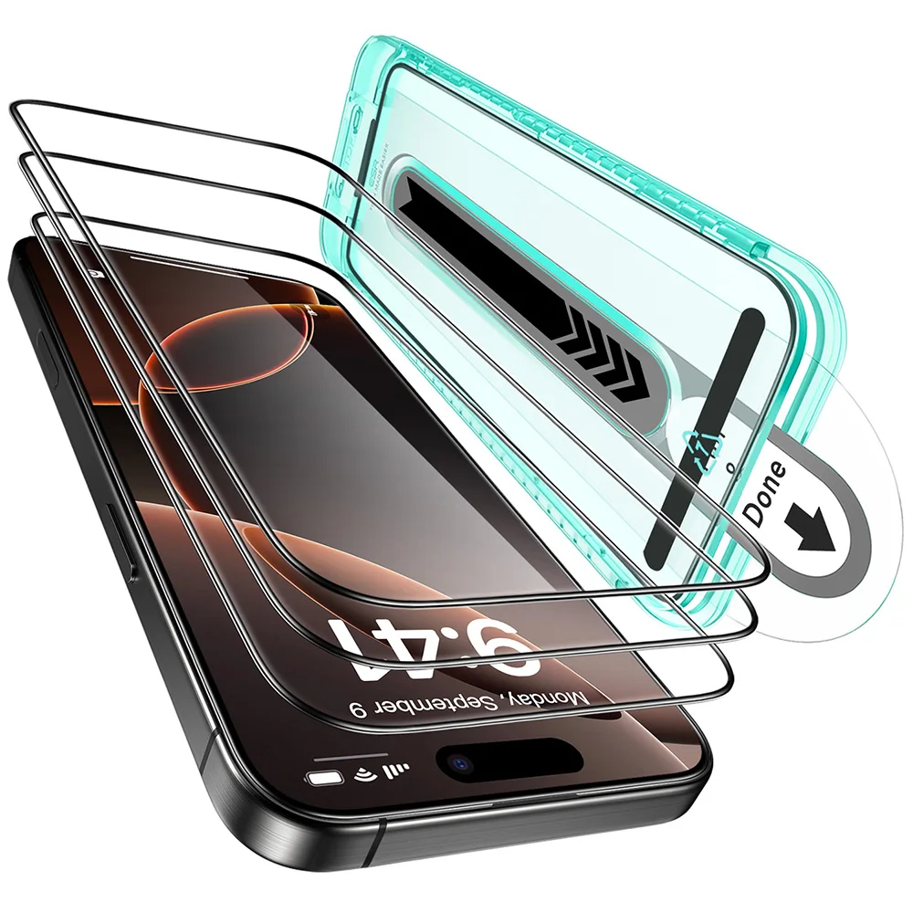 ESR 3 Pack for iPhone 14/13/13 Pro Screen Protector Anti-Peek HD Tempered Glass Screen Film For iphone 16e(SE4)