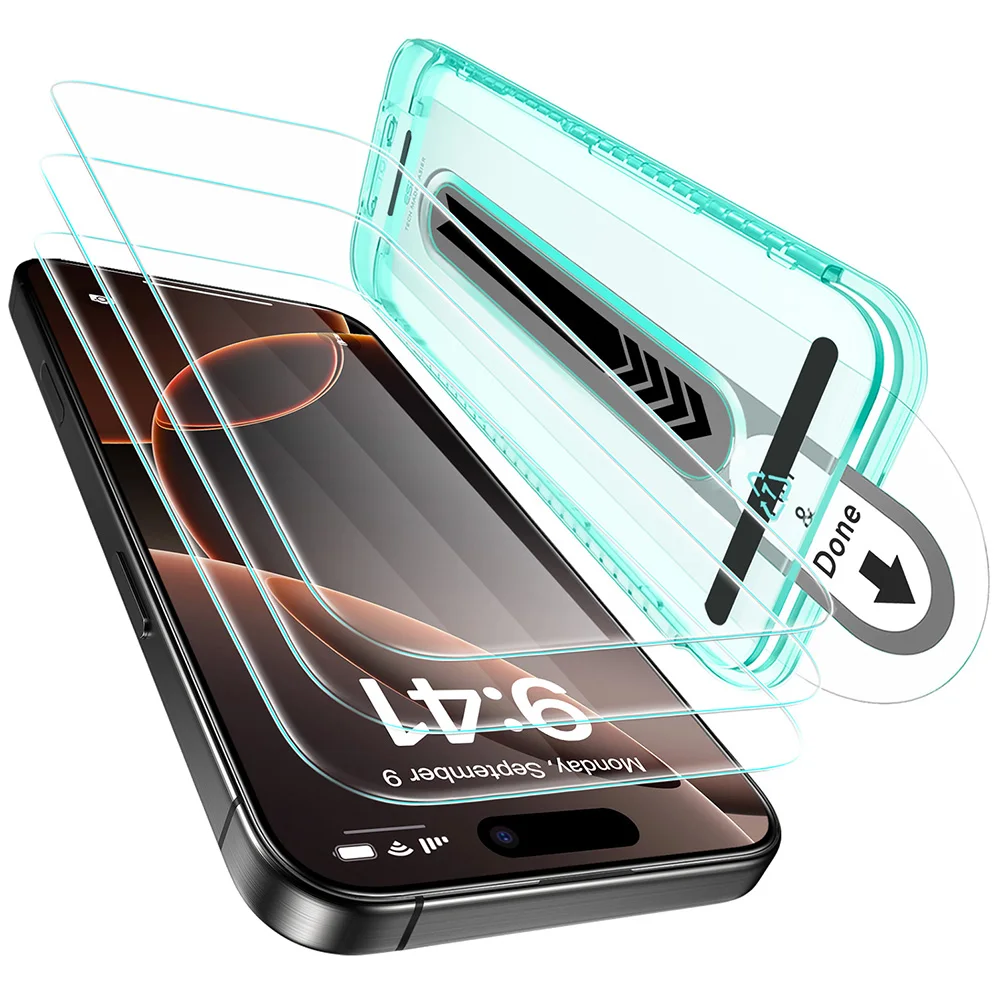 ESR 3 Pack for iPhone 14/13/13 Pro Screen Protector Anti-Peek HD Tempered Glass Screen Film For iphone 16e(SE4)