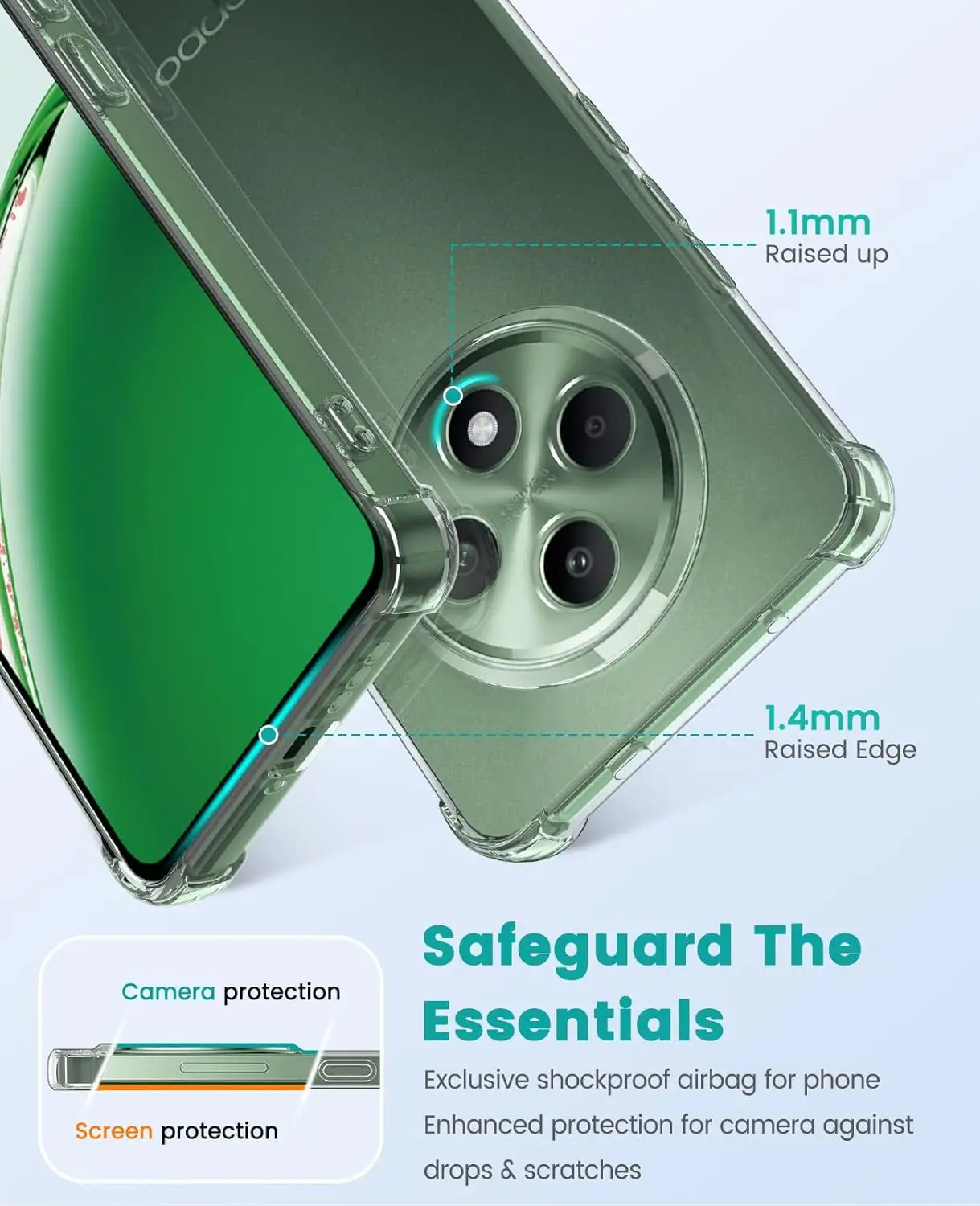 Four-Corners Shockproof TPU Case for OPPO Reno 12F 12FS 5G Reno12 F FS Protective Cover Clear Capa Fundas Coque