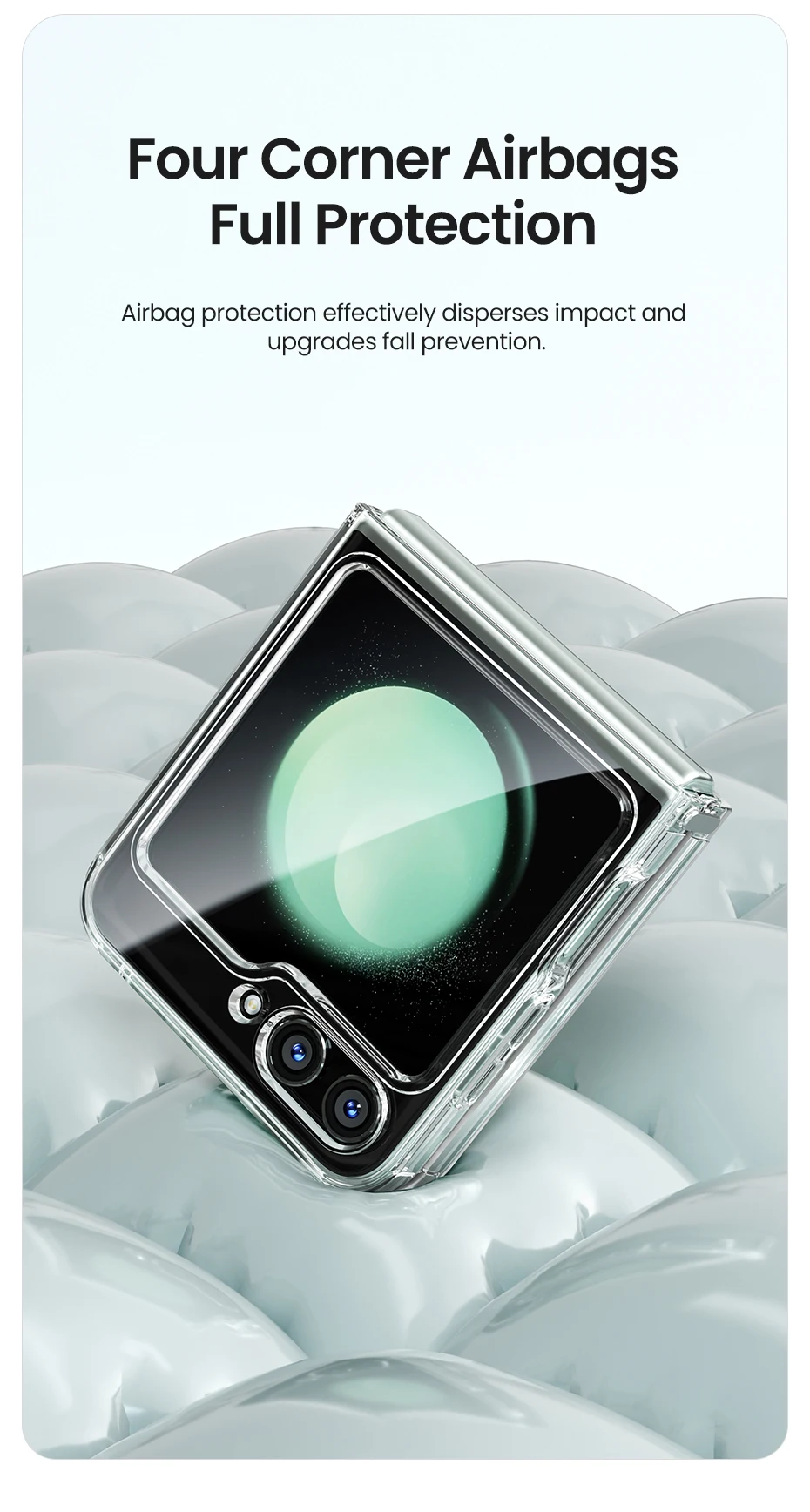 Toocki Transparent TPU Phone Case For Samsung Galaxy Z Flip 6 5 4 3 5G Phone Protector Shockproof Cover For Samsung Z Flip 6 5 4