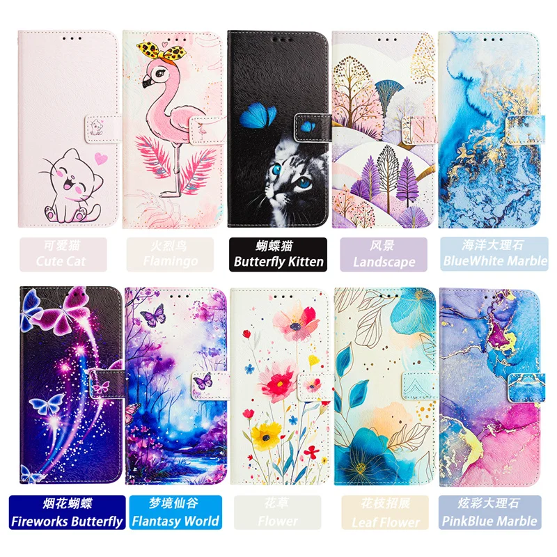 Flip Wallet Book Cover for Coque Xiaomi Redmi A5 A4 A3 Turbo 3 4 Turbo3 Note 14 Pro 5G Case Leather Protective Phone Case Fundas