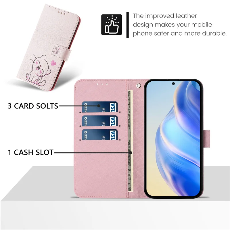 Flip Wallet Book Cover for Coque Xiaomi Redmi A5 A4 A3 Turbo 3 4 Turbo3 Note 14 Pro 5G Case Leather Protective Phone Case Fundas