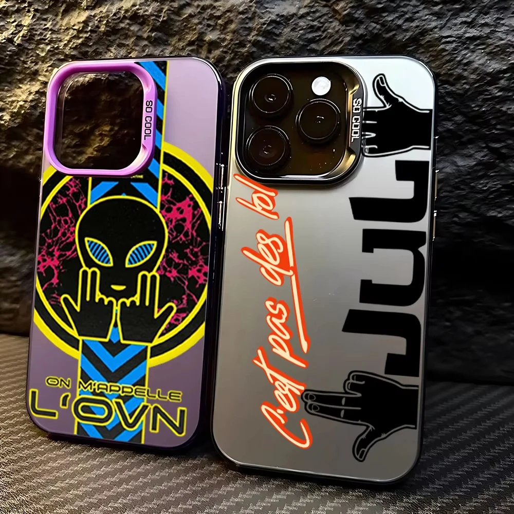 Rapper JuL C'est Pas Des Lol Phone Case For iPhone 17 16 15 14 13 12 11 Pro Max Plus 17 Air Candy Matte Shockproof Back Cover