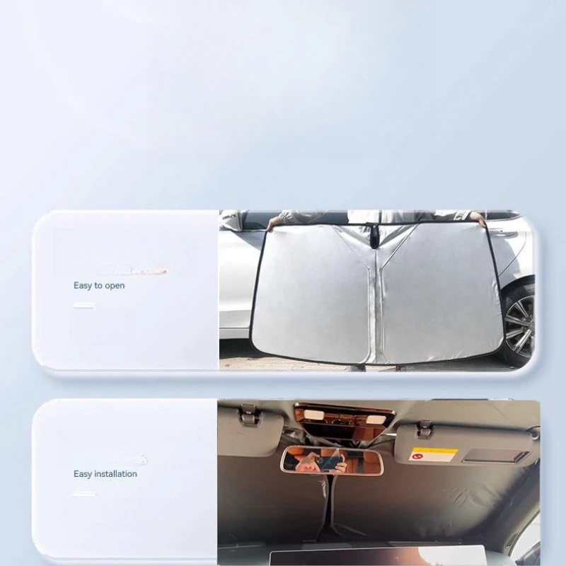 For Fiat 500 500c 500l 500x Car Windshield Sun Shade Blocks Reflector Window Visor Shield Cover Foldable Parasol 1 Piece