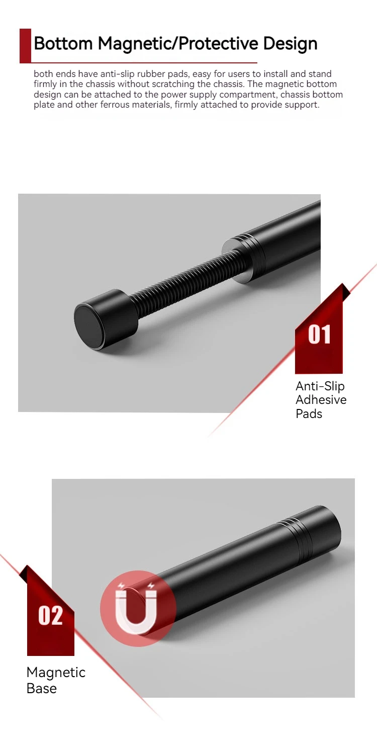Graphics Card GPU Bracket Jack VGA Support Frame Telescopic Aluminum Metal Magnetic Bottom For ITX MTX ATX Case Graphics Card