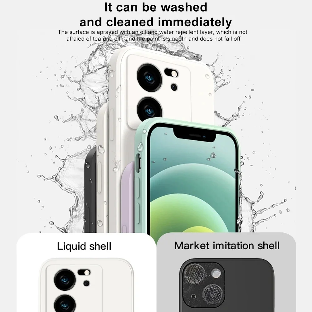 For Xiaomi 13T 13TPro Lite Ultra Shockproof Bumper Armor Liquid Silicone Original Cover For Xiaomi 13 13T Liquid Silicone Case