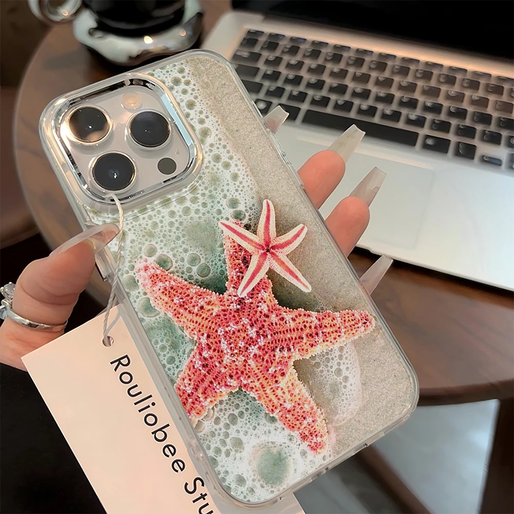 LuxuryStarfishCoralJellyfishPatternPhoneCaseForGooglePixel109878A9AXLPro4G5GTransparentSiliconeBackCover