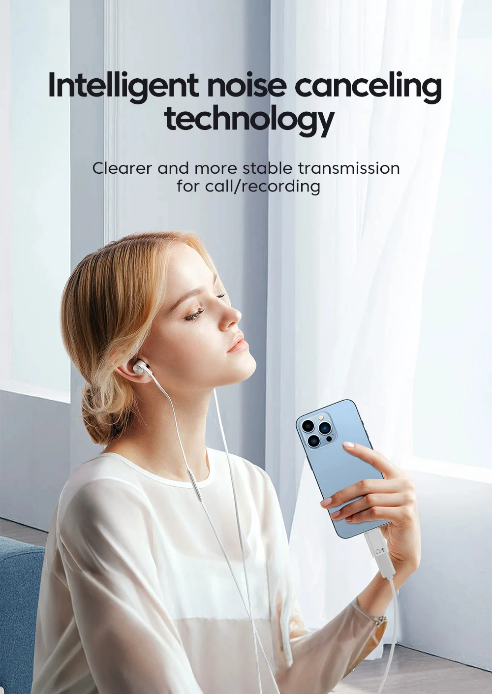 Type C TO Lightning Headphone Adapter IOS Female to USB C Audio Adapter For iPhone 1516 Samsung Voice Call Wired Headset Adapter