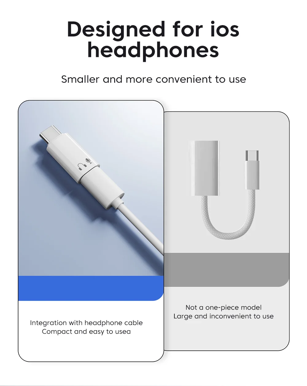 Type C TO Lightning Headphone Adapter IOS Female to USB C Audio Adapter For iPhone 1516 Samsung Voice Call Wired Headset Adapter