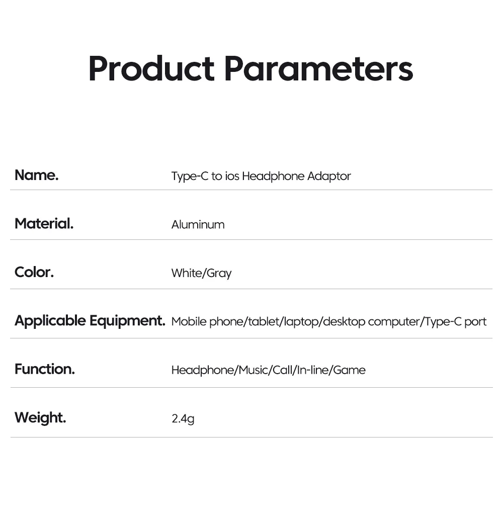 Type C TO Lightning Headphone Adapter IOS Female to USB C Audio Adapter For iPhone 1516 Samsung Voice Call Wired Headset Adapter