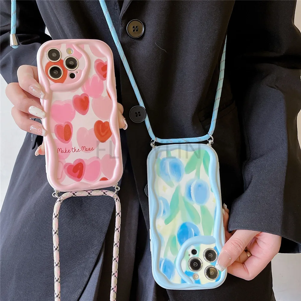 Crossbody Lanyard Phone Case Xiaomi Redmi Note 14 Pro 5G Note 14 Pro Plus 14C POCO X7 Pro 14T Rope Necklace Strap Silicone Cover