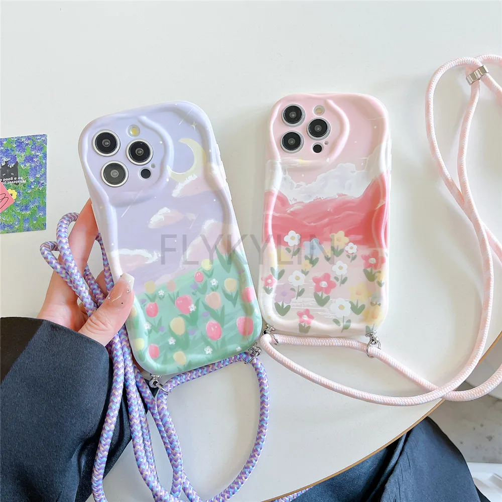 Crossbody Lanyard Phone Case Xiaomi Redmi Note 14 Pro 5G Note 14 Pro Plus 14C POCO X7 Pro 14T Rope Necklace Strap Silicone Cover