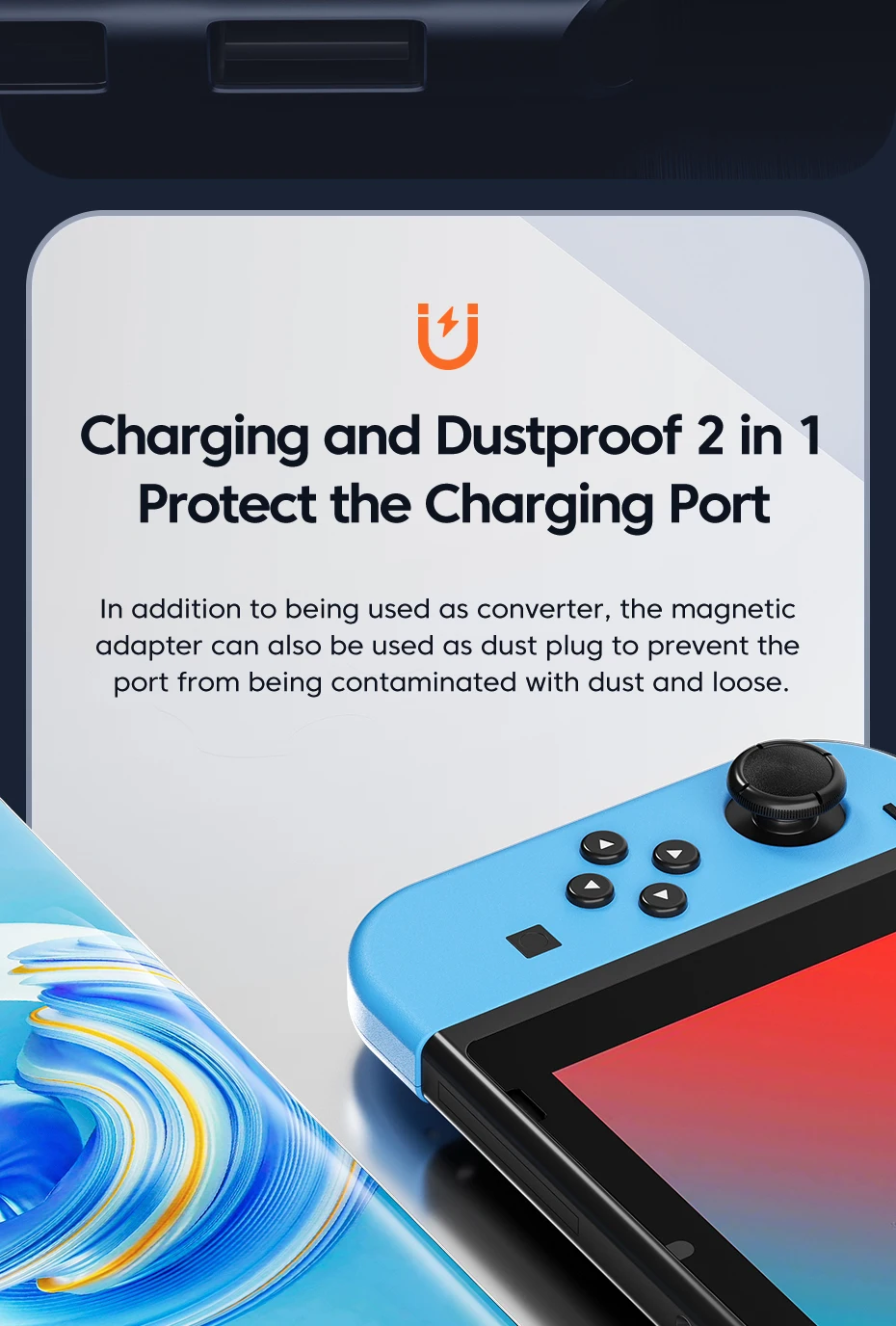 Toocki 100W Magnetic USB C Adapter USB3.0 Type C for Samsung Huawei Oneplus 5Gbps Data LED OTG Converter for Macbook iPhone 15