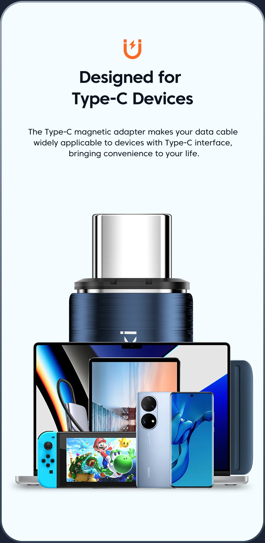 Toocki 100W Magnetic USB C Adapter USB3.0 Type C for Samsung Huawei Oneplus 5Gbps Data LED OTG Converter for Macbook iPhone 15