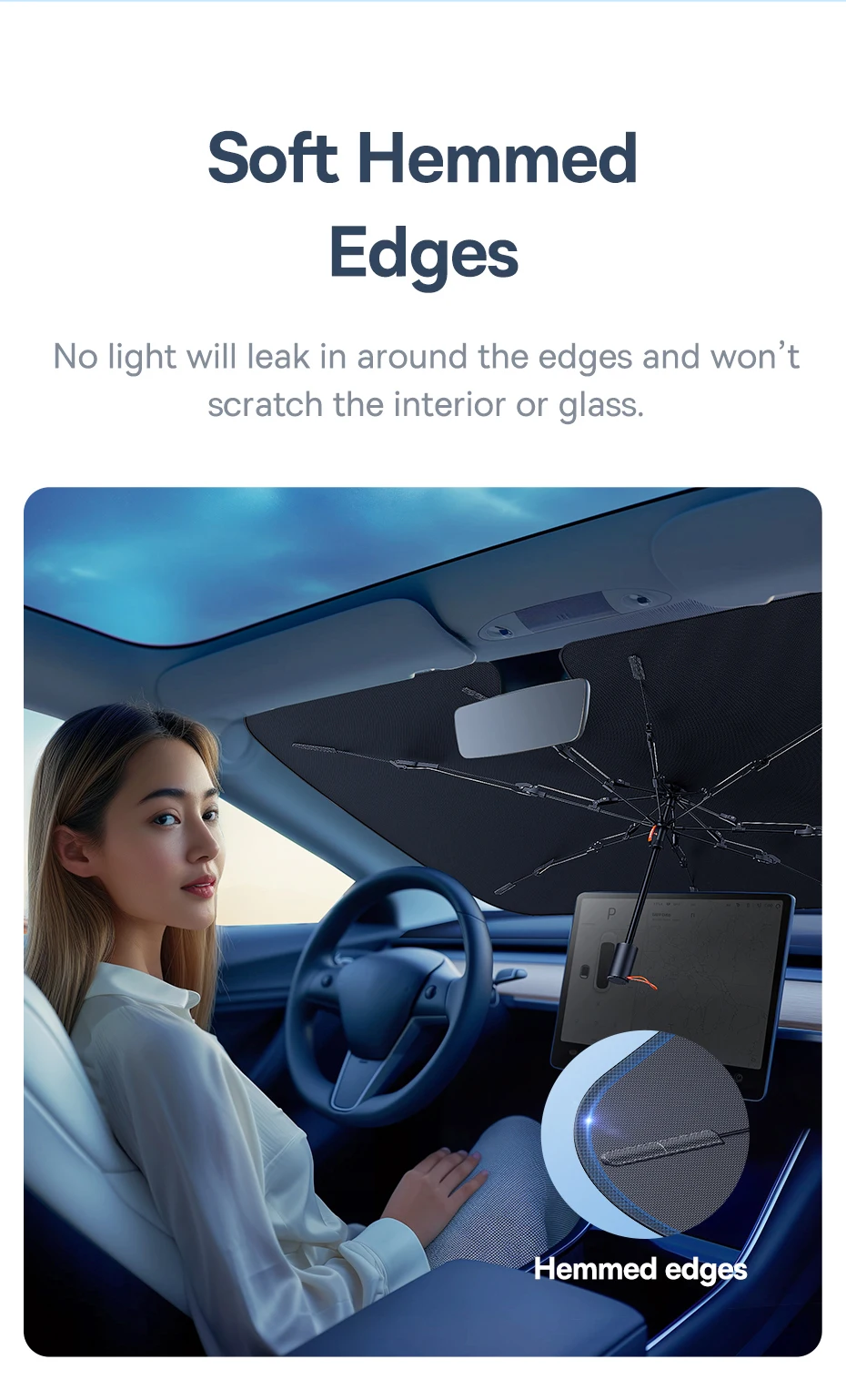 Baseus Car Sun Shade Windshield Umbrella Summer UV Protection for Car Front Window Sunshades Sun Protector Accessories