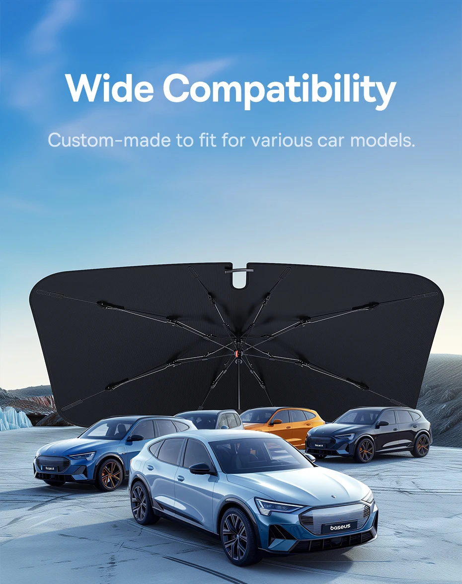 Baseus Car Sun Shade Windshield Umbrella Summer UV Protection for Car Front Window Sunshades Sun Protector Accessories