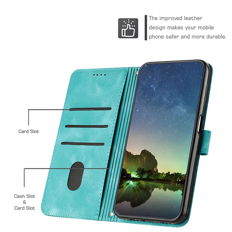 Leather Phone Case For Realme C67 C65 4G 5G C75 C71 C63 C61 C55 C53 C51 C35 C33 C25Y C20A C15 C12 C11 2021 Wallet Lanyard Cover
