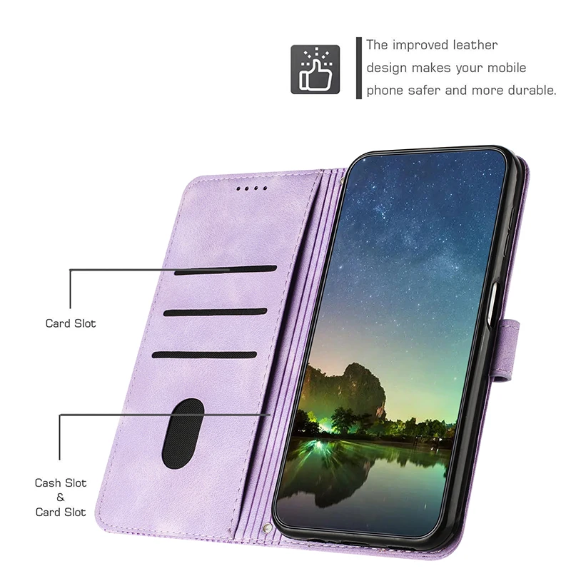 Leather Phone Case For Realme C67 C65 4G 5G C75 C71 C63 C61 C55 C53 C51 C35 C33 C25Y C20A C15 C12 C11 2021 Wallet Lanyard Cover