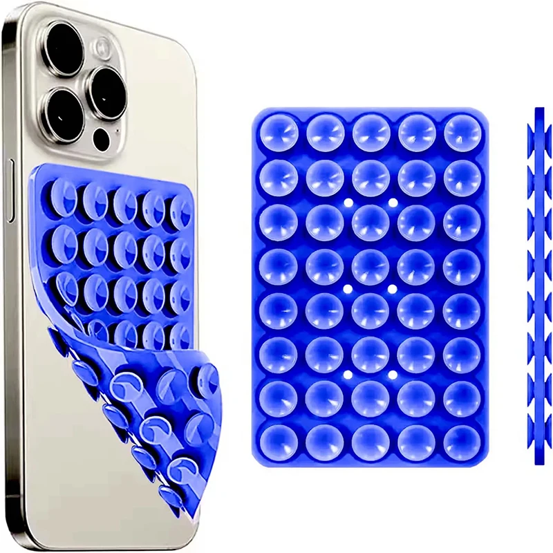 Silicone Suction Cup Phone Mount Hands-Free Mobile Stand Airplane Travel Essential Compatible with Any Smartphone