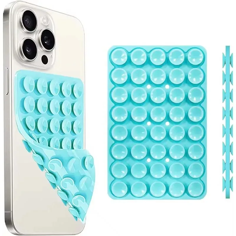 Silicone Suction Cup Phone Mount Hands-Free Mobile Stand Airplane Travel Essential Compatible with Any Smartphone
