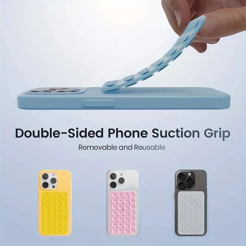 Silicone Suction Cup Phone Mount Hands-Free Mobile Stand Airplane Travel Essential Compatible with Any Smartphone