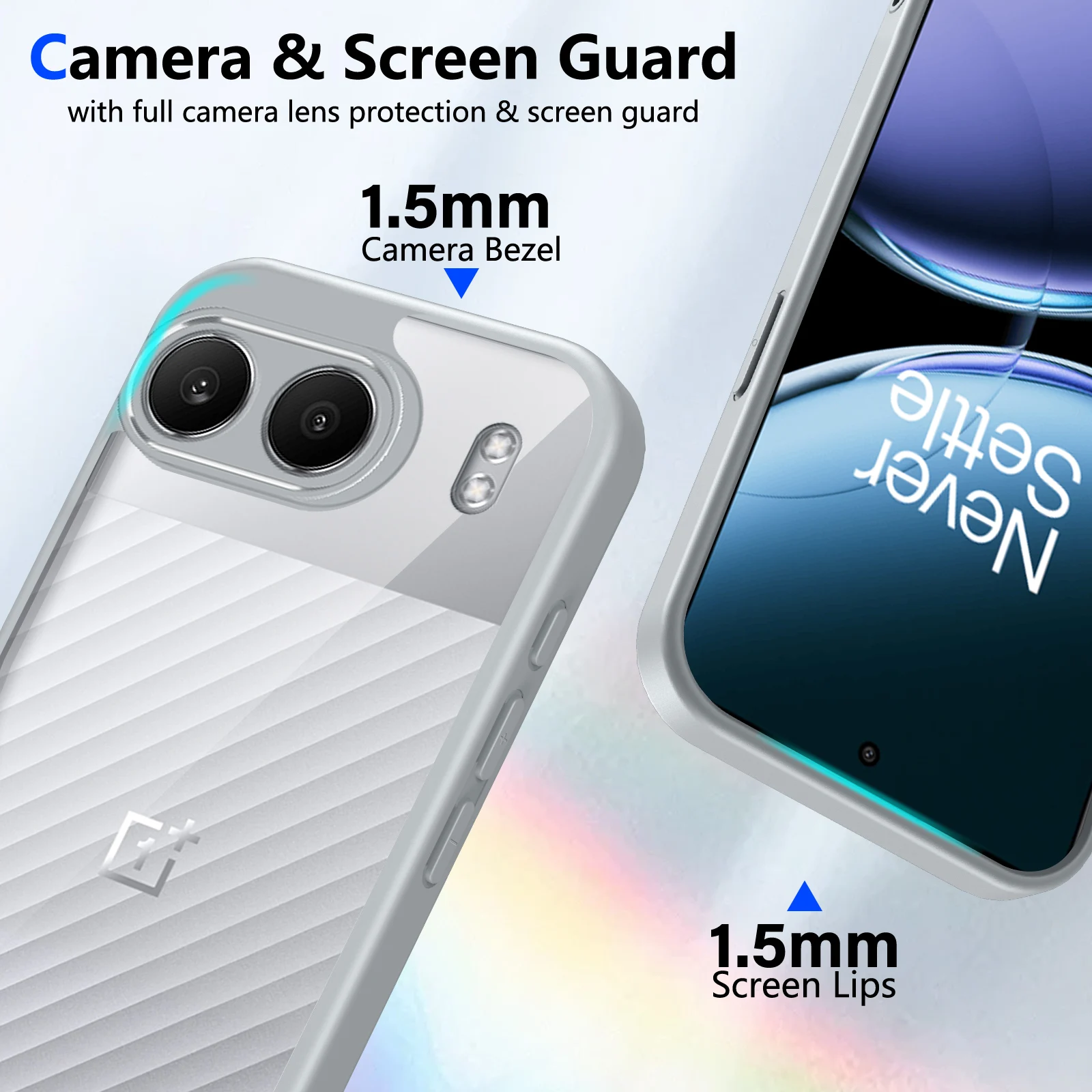 Oneplus Nord 4 CPH2663 Case Air Cushion Shockproof Silicone Bumper Clear Matte Back Cover Hard Phone Case for Oneplus Nord 4 5G
