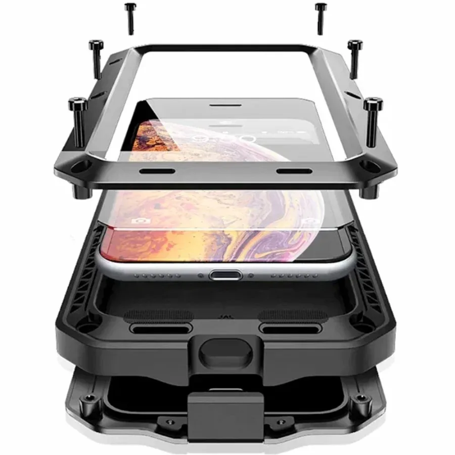 Armor Aluminum Metal Case Shockproof Cover For Samsung S25 S24 S23 S22 S21 S20 Note 20 10 Ultra S10 9 8 Plus Heavy Duty Tank