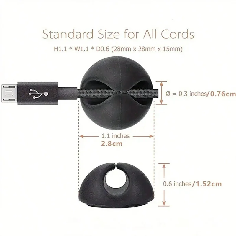 10pcs Candy Color Cable Clip Cable Holder Adhesive Wire Keeper Cord Cable Organizer for Home Office Under Desk Management