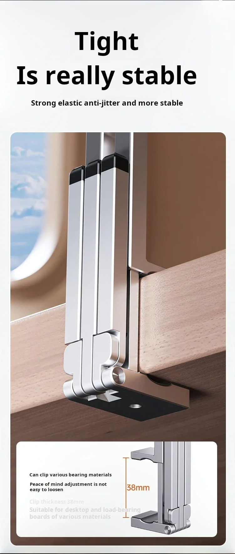 For Magsafe Plane Phone Holder Portable Magnetic Phone Holder Aluminum Alloy 360° Rotating Foldable Tripod for Travel/Car/Desk