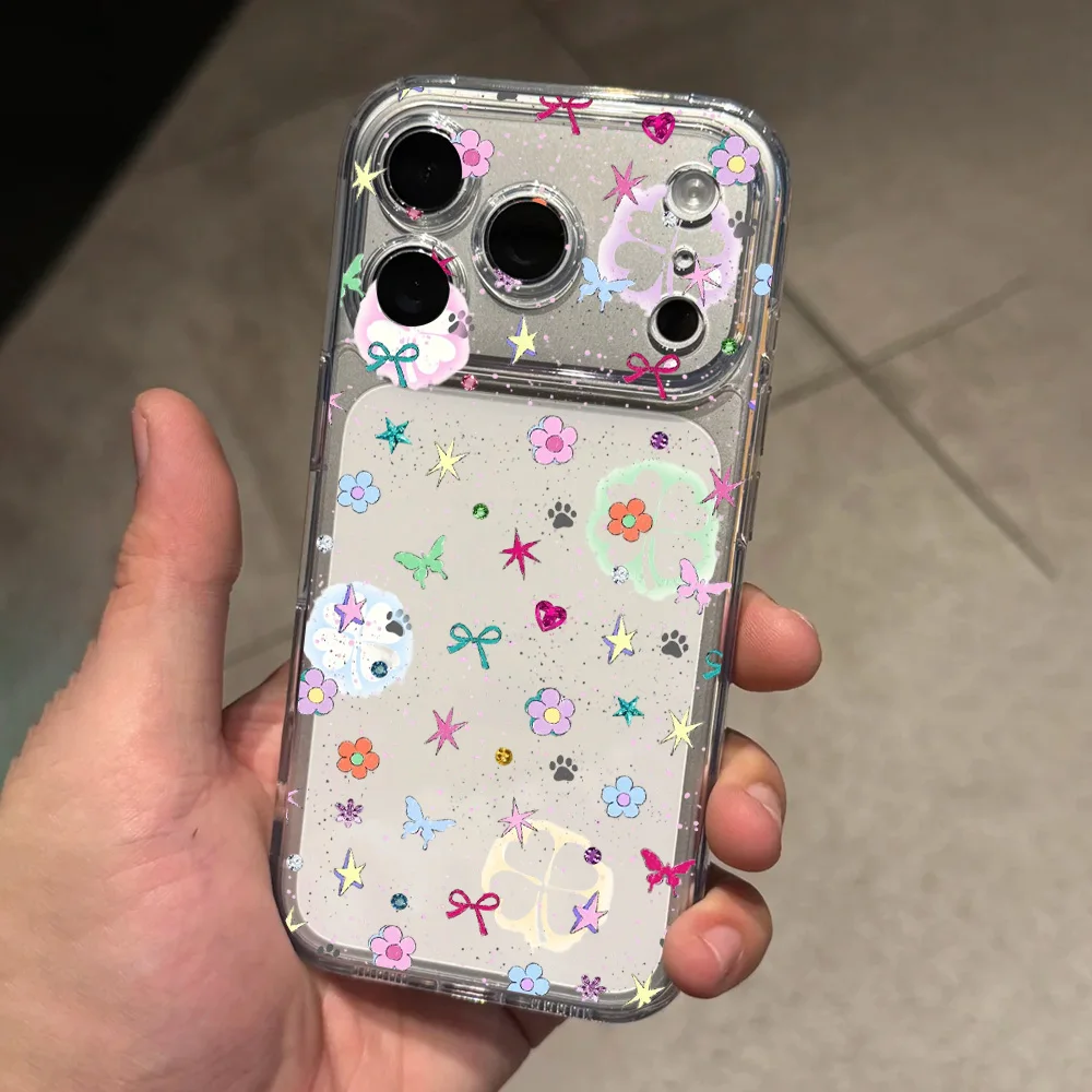 Ultra Thin TPU Clear Soft Phone Case For iPhone 17 Air 16 15 14 13 12 11 Pro Max Plus Mini Flowers Time Painting Painted Case