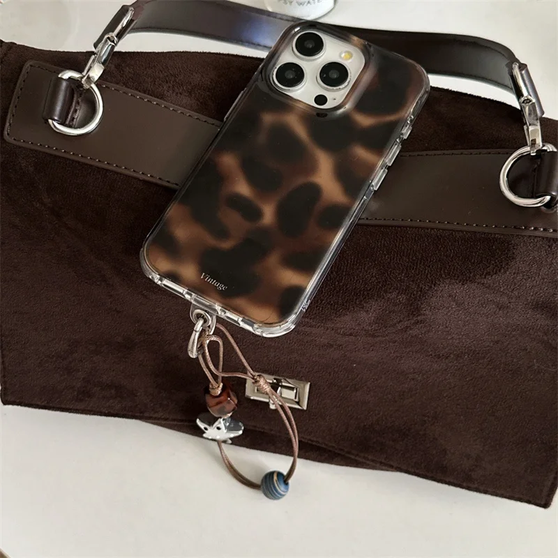 Large hole IND | Transparent amber brown | Irregular blending | friend gift |  for iPhone 11 12 13 14 15 16 17 Pro Max