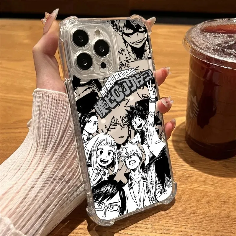 My Heros Bakugos Academias Phone Case For Samsung Galaxy S26 S25 S24 S23 S22 S21 S20 Edge FE Ultra Plus 4G 5G Fall Clear TPU