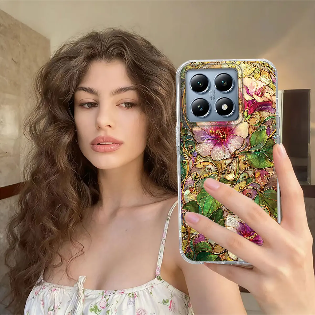 Phone Case for Xiaomi 14T 15T 13T Pro 11 Lite Poco X5 X7 Pro X3 NFC X6 M6 C65 Artistic Morning Glory Rose Flowers Couple Cover