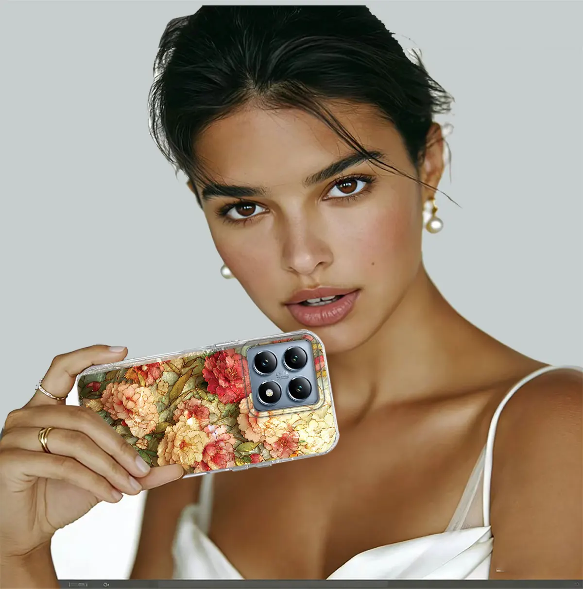 Phone Case for Xiaomi 14T 15T 13T Pro 11 Lite Poco X5 X7 Pro X3 NFC X6 M6 C65 Artistic Morning Glory Rose Flowers Couple Cover
