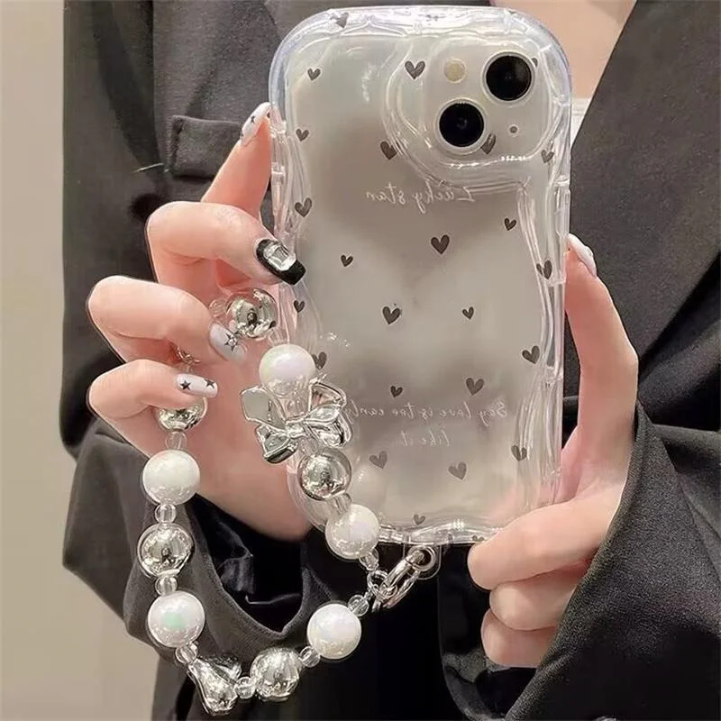 Love Heart Hang Strap Case For Motorola Edge 50 Fusion Pro Ultra G84 G52 G60 E14 G54 G04 G24 G14 G53 G22 G35 G05 G34 G75 G15 G30