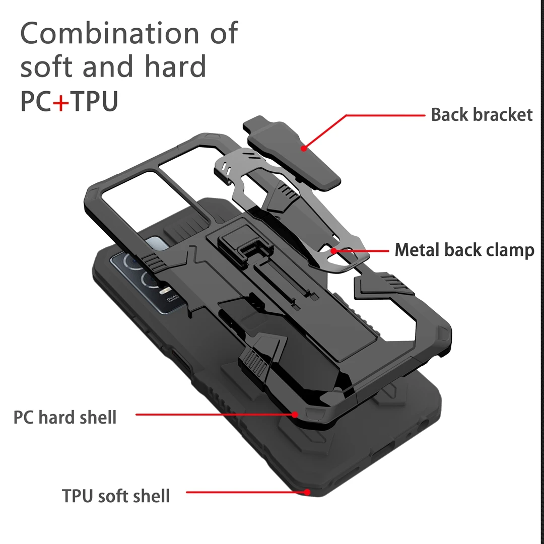 Belt Clip Armor Phone Case for Samsung Galaxy S24 S23 S22 S21 S20 FE Plus Note 20 Ultra 5G Plastic Stand Holder Cover Shockproof