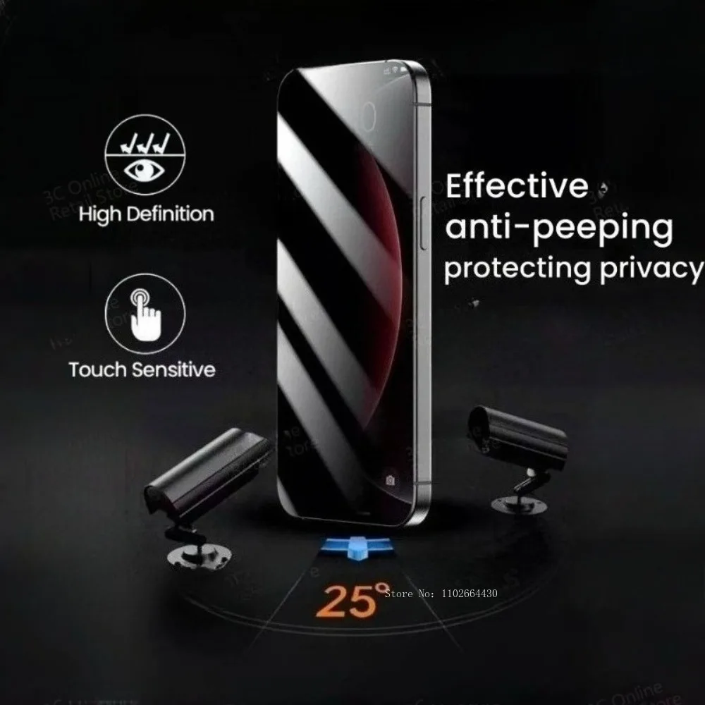 2pcs Dust-Free Privacy Tempered Glass Film Suitable for Xiaomi POCO F8 F7 Pro Anti Spy Screen Protector For POCO F7 F8 Ultra