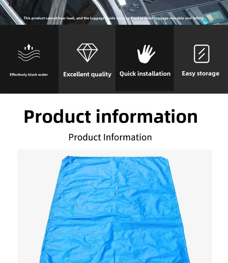 Waterproof Car Roof Rack Cover 210D Oxford Cloth 170/190/230/270x145cm Off-Road SUV Automobile Roof Luggage Cargo Bag Rain Cover