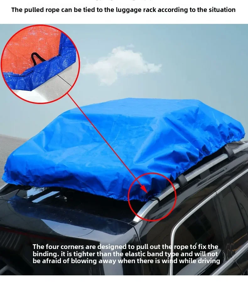 Waterproof Car Roof Rack Cover 210D Oxford Cloth 170/190/230/270x145cm Off-Road SUV Automobile Roof Luggage Cargo Bag Rain Cover