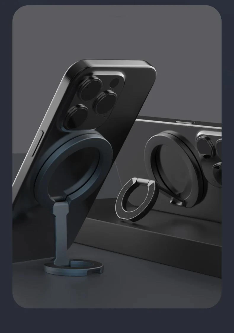 Double Sided Magnetic Phone Finger Ring Holder 360 Degree Rotation Mobile Phone Stand For Magsafe Magnet Bracket For iPhone 17