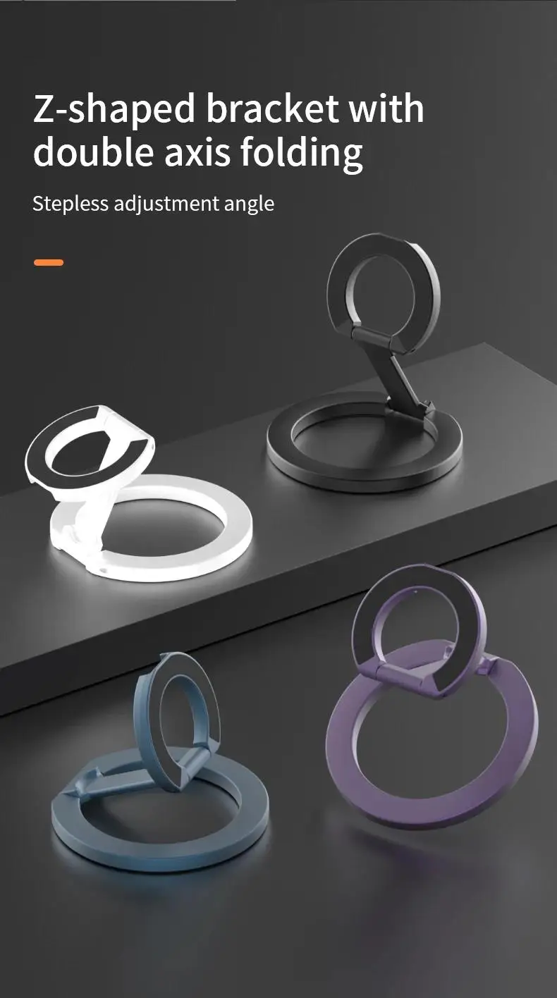 Double Sided Magnetic Phone Finger Ring Holder 360 Degree Rotation Mobile Phone Stand For Magsafe Magnet Bracket For iPhone 17