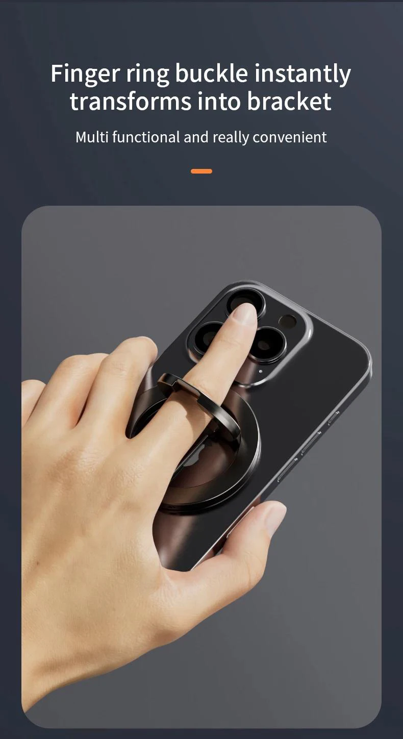 Double Sided Magnetic Phone Finger Ring Holder 360 Degree Rotation Mobile Phone Stand For Magsafe Magnet Bracket For iPhone 17