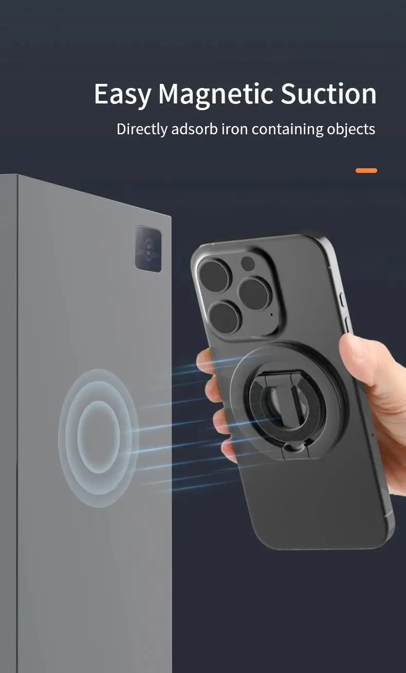 Double Sided Magnetic Phone Finger Ring Holder 360 Degree Rotation Mobile Phone Stand For Magsafe Magnet Bracket For iPhone 17